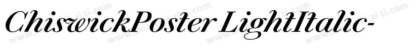 ChiswickPoster LightItalic字体转换